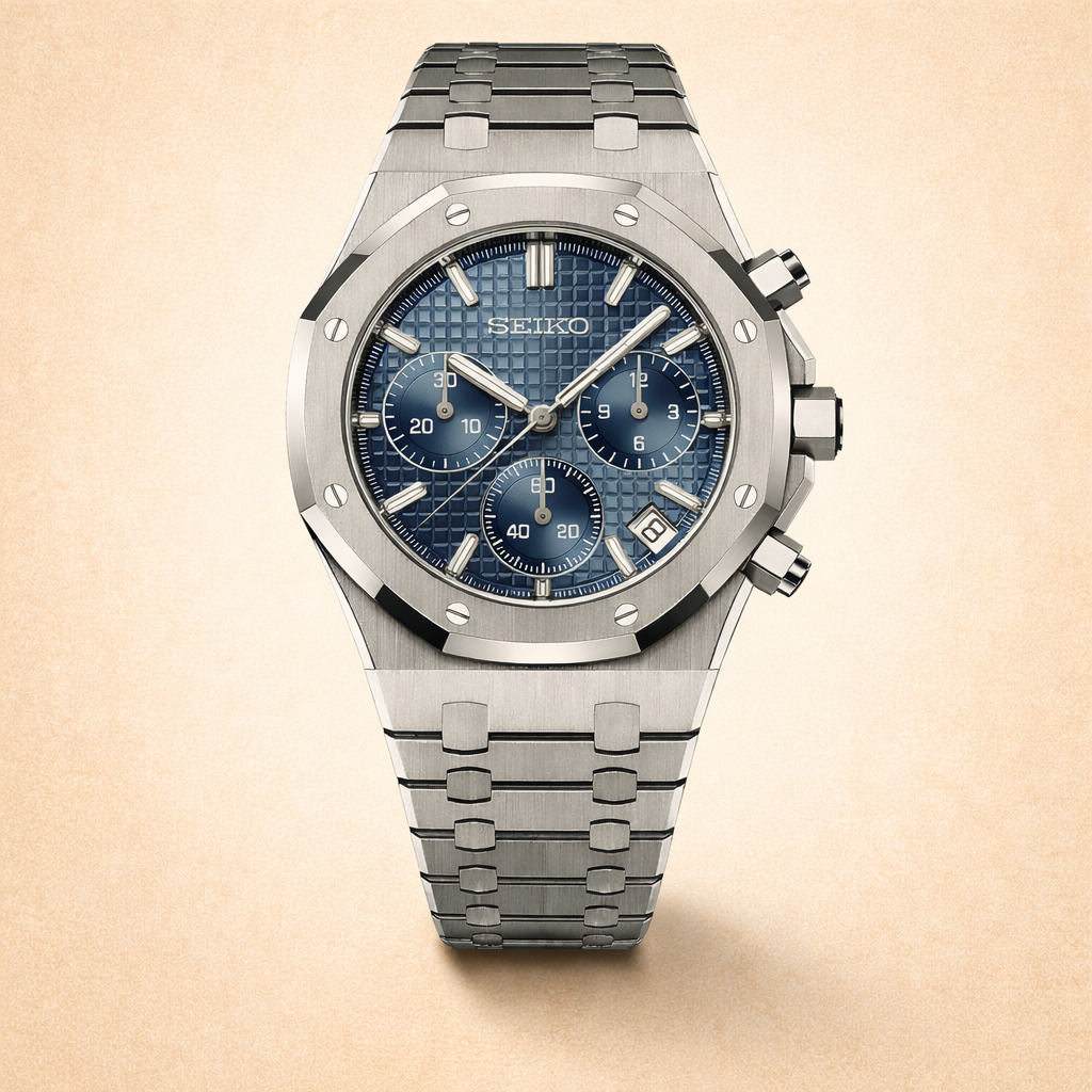 Royal Seikoak - Chronographe Bleu Marine