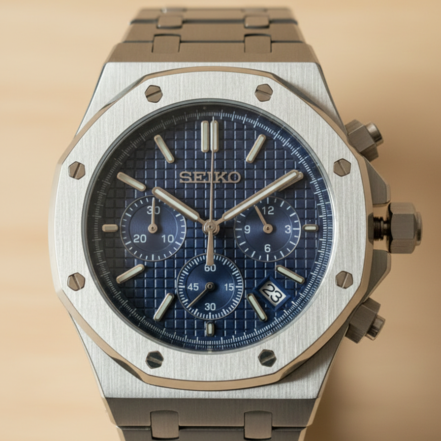 Royal Seikoak - Chronographe Bleu Marine