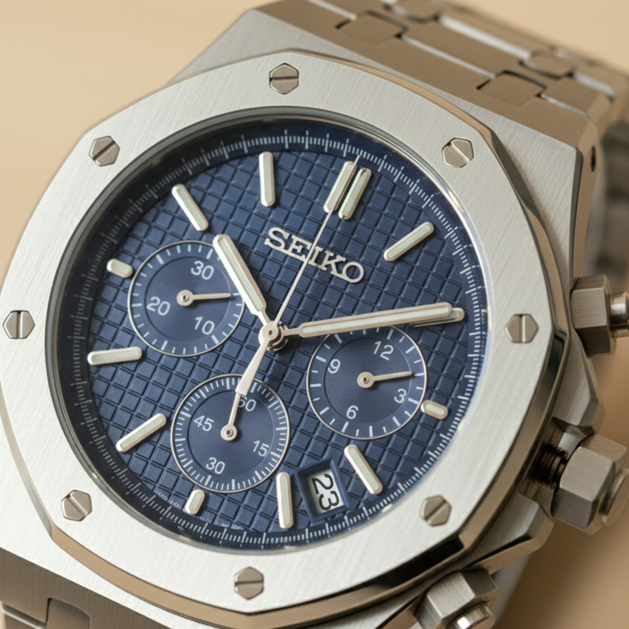 Royal Seikoak - Chronographe Bleu Marine